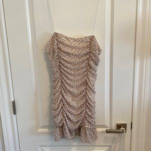 Purple floral printed dress